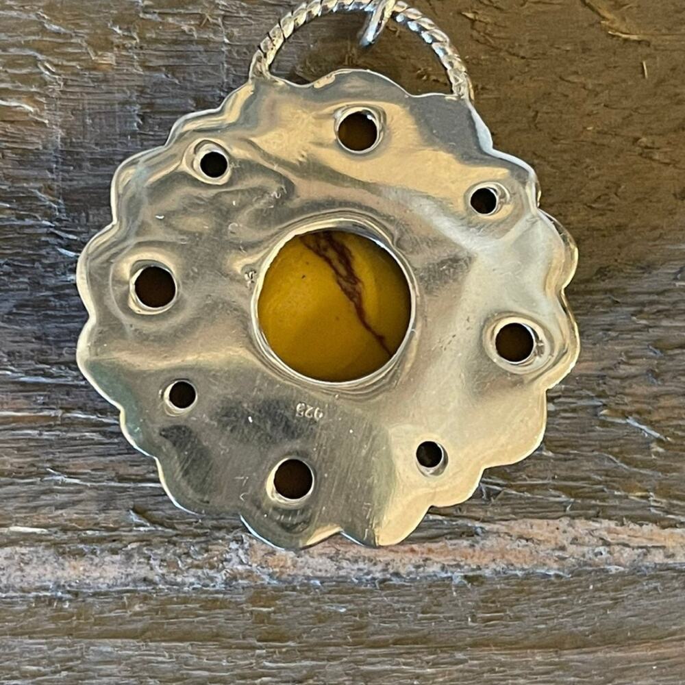Australian Mookaite Oxidized Southwestern Pendant 1.25” - Picture 5 of 5